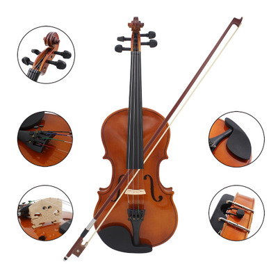 厂家批发木质小提琴实木普及小提琴初学练习小提琴送三角琴盒乐器