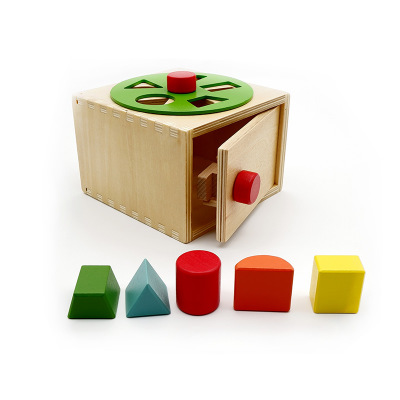 形状分类盒玩具蒙氏开锁六面体抽屉积木配对早教幼儿园益智力教具